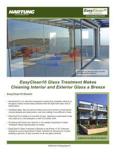 EasyClean10 Glass Treatment Makes Cleaning Interior and Exterior