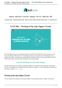 GATE Bits – Working of Op Amp Clipper Circuits