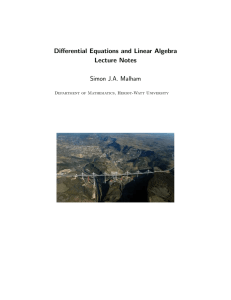 Differential Equations and Linear Algebra Notes