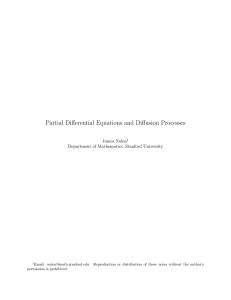 Partial Differential Equations and Diffusion Processes