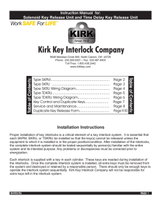 SKRU Manual - KIRK® - Leader in Trapped Key Interlock Solutions