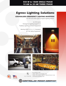 Egress Lighting Solutions - Controlled Power Company