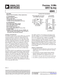 Analog Devices AD845JN datasheet: pdf