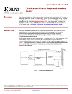 CoolRunner-II Serial Peripheral Interface Master