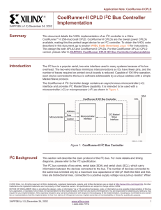 XAPP385: CoolRunner-Ii CPLD I2C Bus Controller Implementation