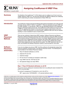 XAPP399: Assigning CoolRunner-II VREF Pins Application Note v1