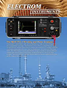 The NEW iTIG II Winding and Motor Analyzer