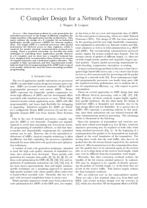 C Compiler Design for a Network Processor