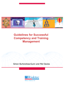 Guidelines for Successful Competency and Training Management