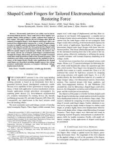 Shaped comb fingers for tailored electromechanical