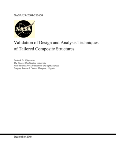 Validation of Design and Analysis Techniques of Tailored