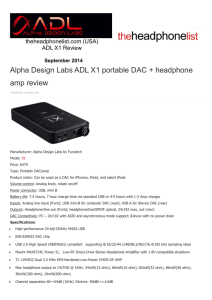 Alpha Design Labs ADL X1 portable DAC + headphone amp review