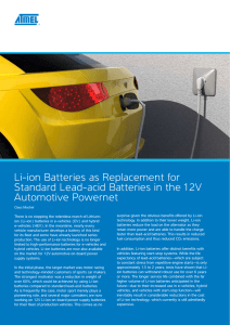 Li-ion Batteries as Replacement for Standard Lead-acid
