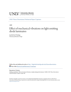 Effect of mechanical vibrations on light emitting diode luminaires