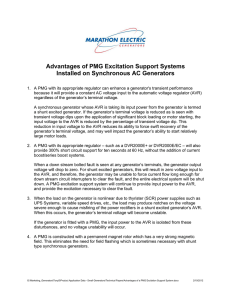 Advantages of PMG Excitation Support Systems
