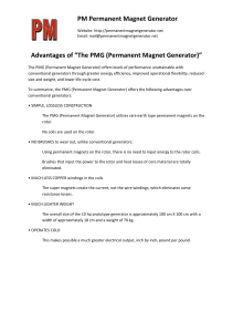 Advantages Of PMG - PMG-Permanent Magnet Generators