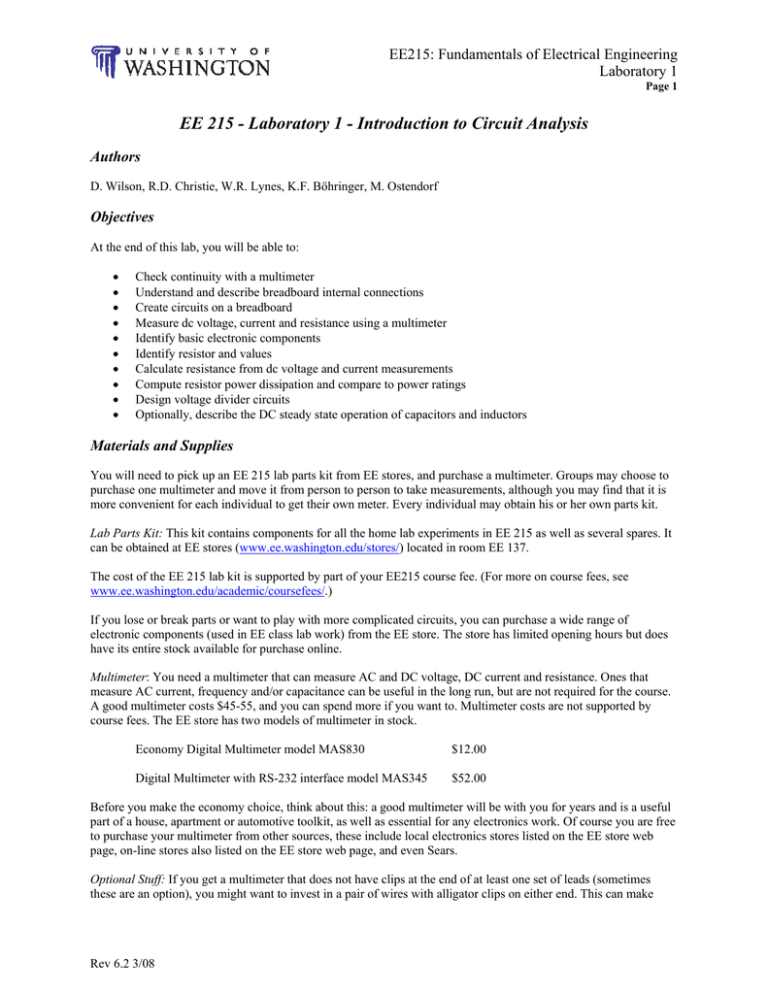 Introduction to Circuit Analysis