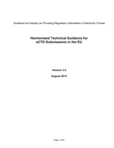 eCTD Guidance Document - eSubmission