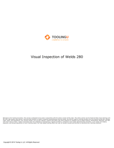 Visual Inspection of Welds 280 - Tooling U-SME
