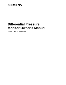 Differential Pressure Monitor - Center