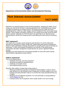 peak demand management fact sheet
