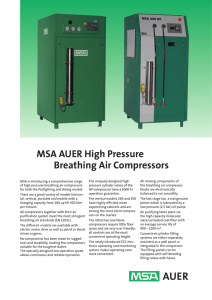 MSA AUER High Pressure Breathing Air Compressors