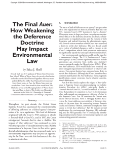 The Final Auer - Environmental Law Institute