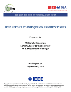 ieee report to doe qer on priority issues