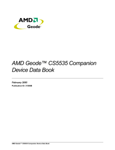 AMD Geode™ CS5535 Companion Device Data Book