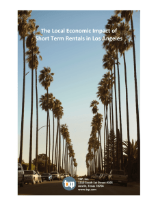 The Local Economic Impact of Short Term Rentals in Los Angeles