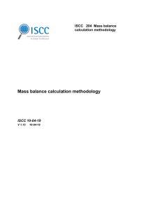 Mass balance calculation methodology