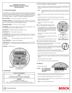 Installation Manual - Bosch Security Systems