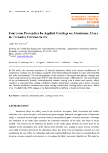 Corrosion Prevention by Applied Coatings on Aluminum Alloys in