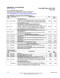 TACLANE -Micro (KG-175D) Price List