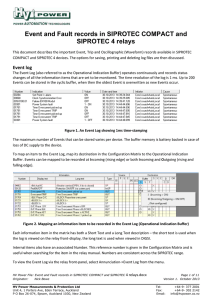 Event and Fault records in SIPROTEC COMPACT and