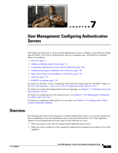 User Management: Configuring Authentication Servers