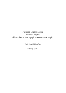 Ngspice user`s manual