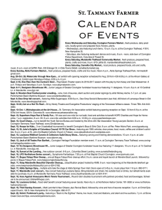 Calendar of Events - The St. Tammany Farmer