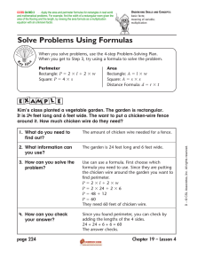 Solve Problems Using Formulas