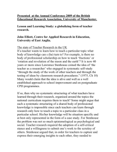 Lesson and Learning Study: a globalizing form of teacher research