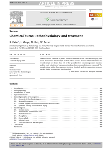 Chemical burns: Pathophysiology and treatment
