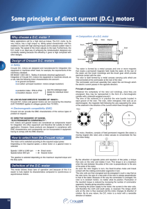 Some principles of direct current (DC) motors