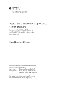 Design and Operation Principles of DC Circuit Breakers