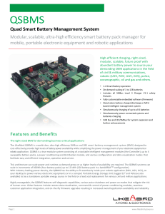 Quad Smart Battery Management System Modular, scalable, ultra