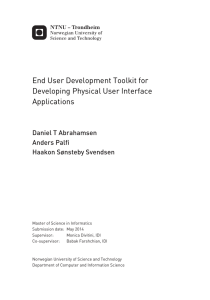 End User Development Toolkit for Developing Physical User