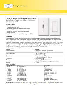 Sentry Switch Remote Line Voltage Light Switch with Local Override