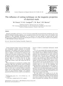 The influence of cutting technique on the magnetic