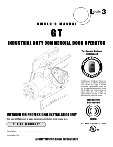 industrial duty commercial door operator