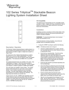 102 Series Triliptical Stackable Beacon Lighting System Installation