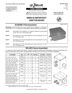 NEMA-4X WATERTIGHT JUNCTION BOXES